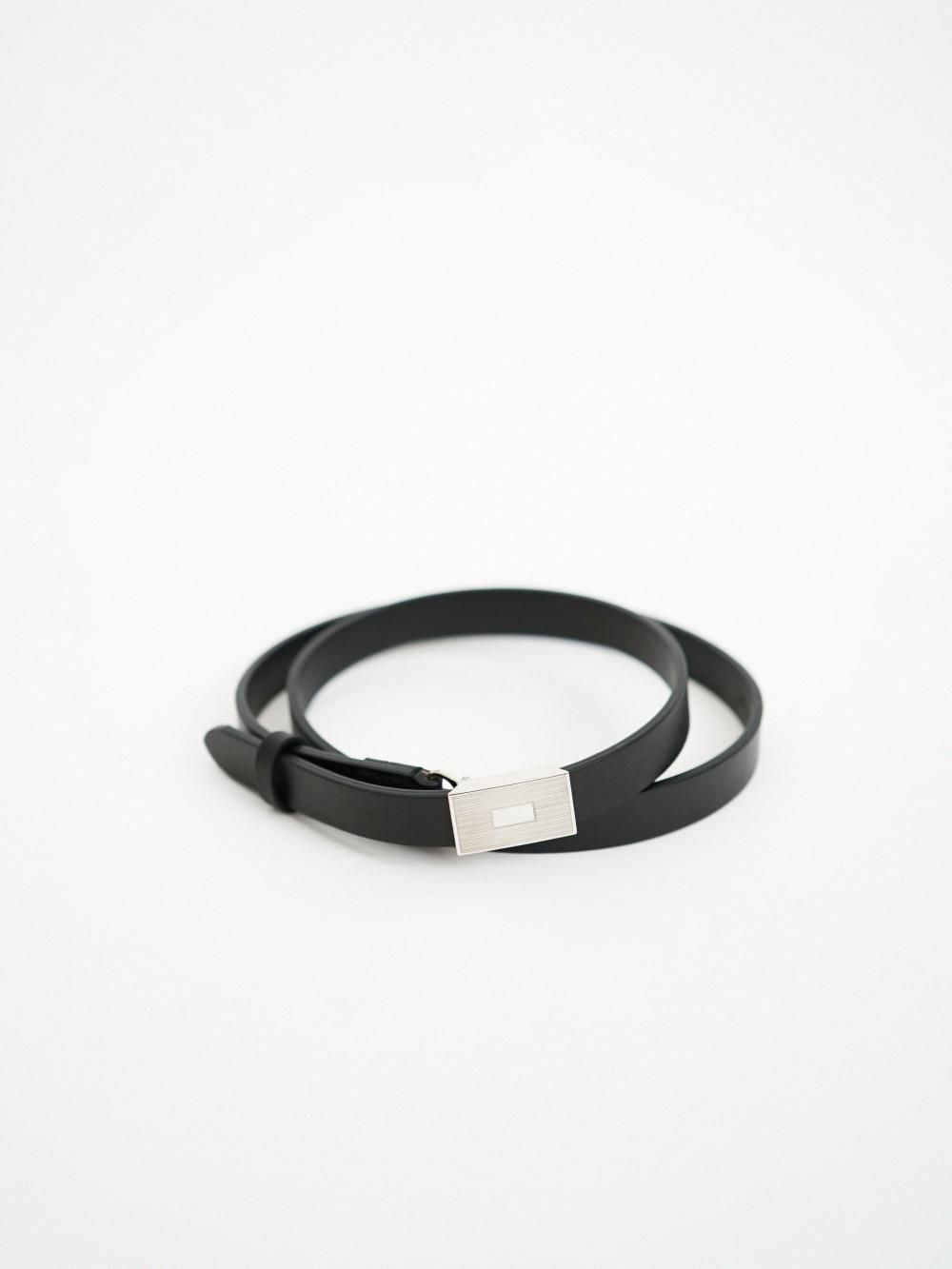 AURALEE SLIDE BUCKLE BELT / BLACK / S