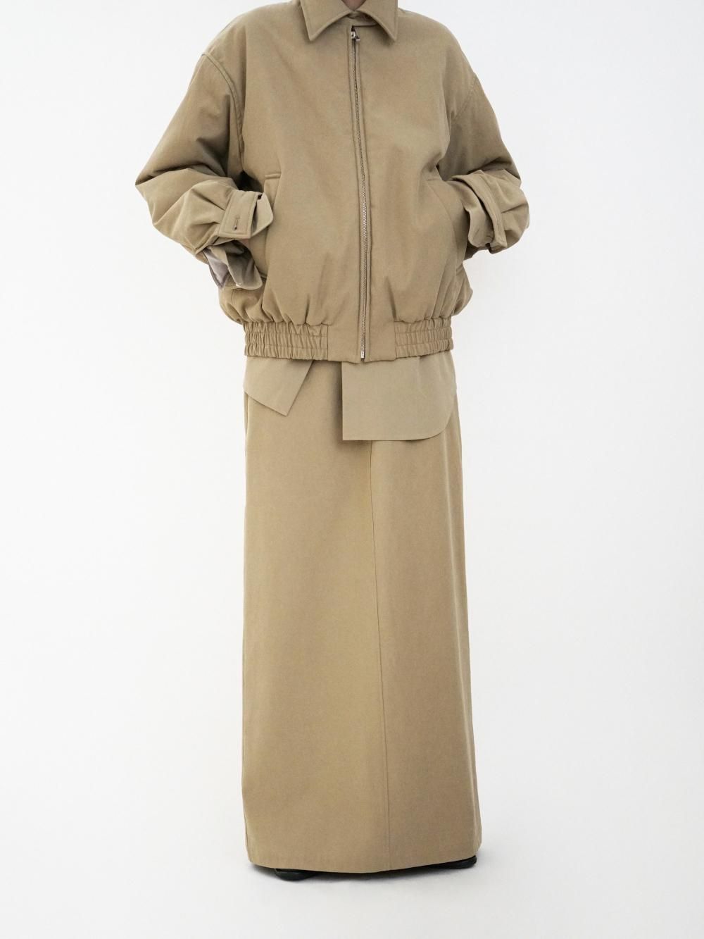 Ernie PaloNIDOM GABARDINE LONG SKIRT / BEIGE