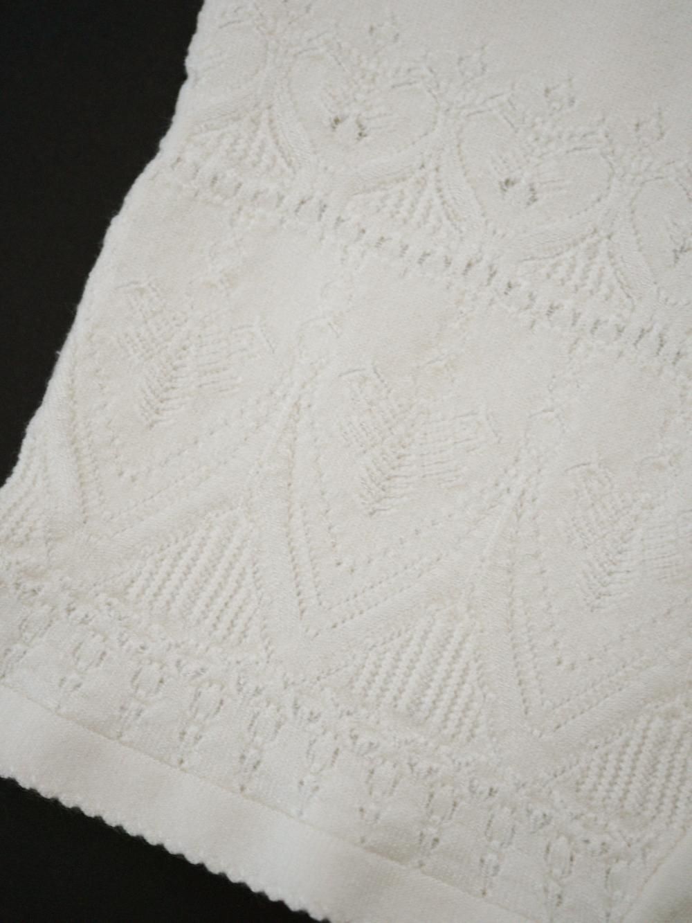 FUMIKA_UCHIDA SILK LACE KNITTING GIRDLE / OFFWHITE - n e p
