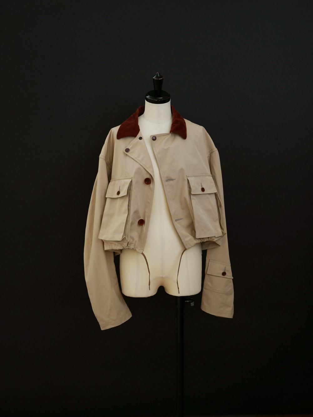 fumika uchida ジャケット FUMIKA_UCHIDA/POPLIN SHORT JACKET(SAND/BEIGE)