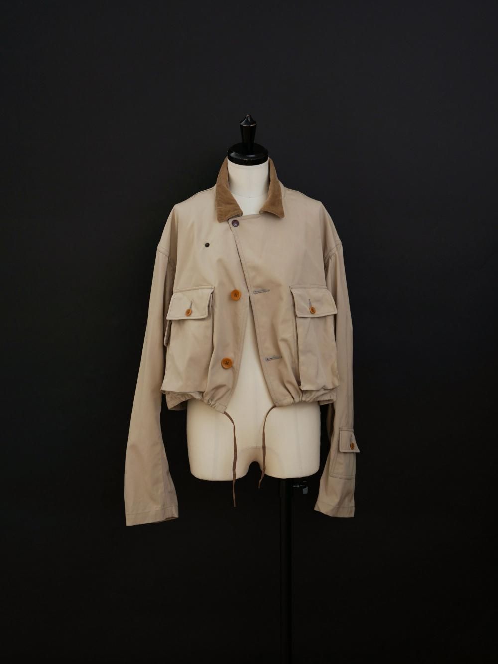 fumika _uchida フミカウチダ　ノーカラー ジャケット ベージュ フミカウチダ(FUMIKA UCHIDA)フミカウチダ ノーカラージャケット