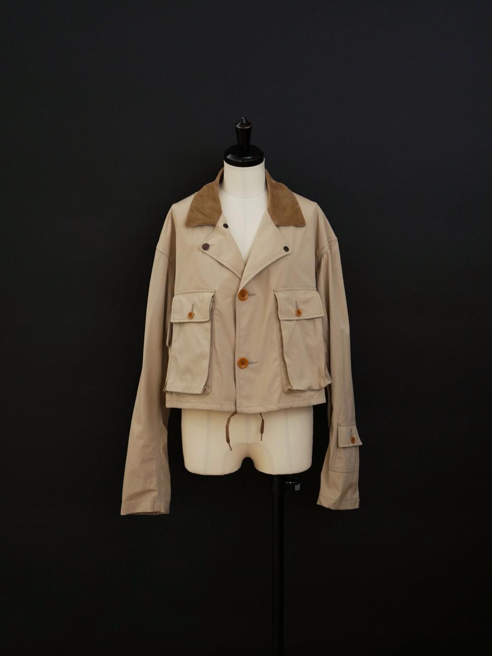 FUMIKA_UCHIDA POPLIN SHORT JACKET / SAND,BEIGE