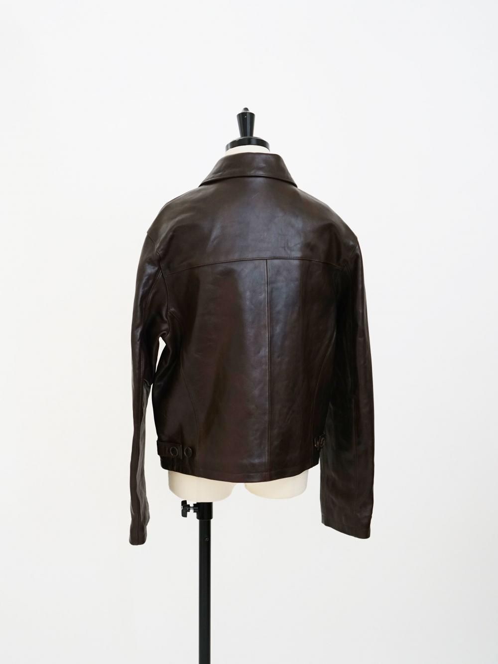 AURALEE HEAVY LAMB LEATHER BLOUSON サイズ3 Heavy Lamb Leather Blouson(3(MEN) Dark Brown/ダークブラウン