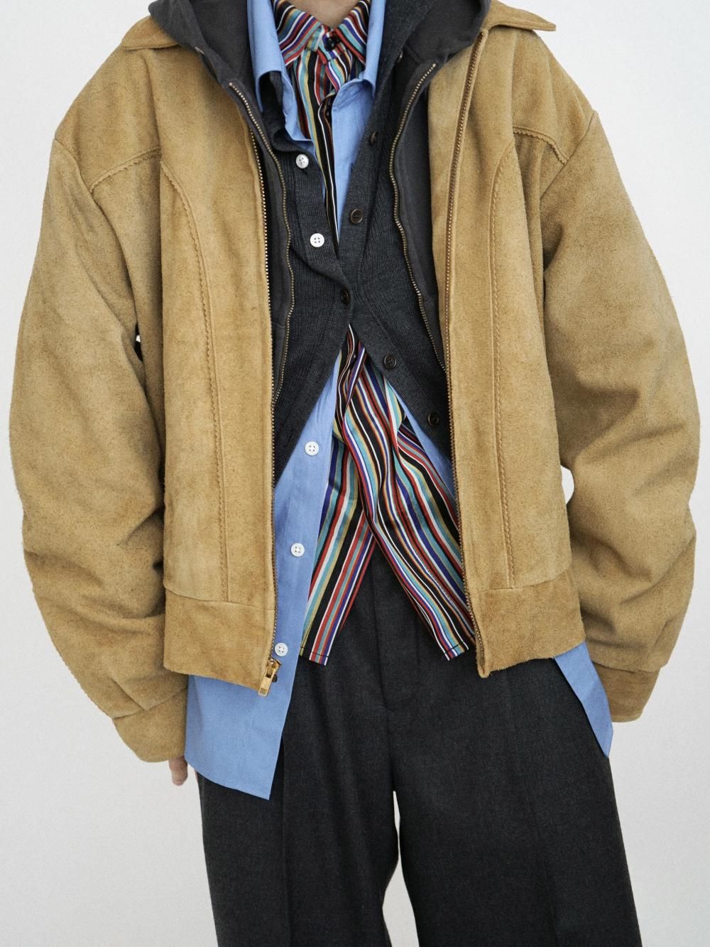 UNUSED SUEDE JACKET / BEIGE