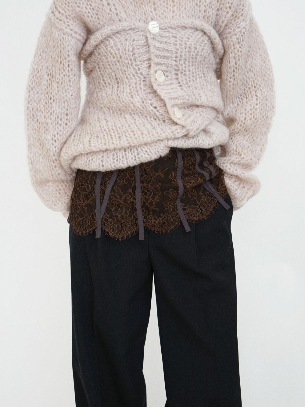 UNUSED MOHAIR PULLOVER KNIT / ECRU / 3