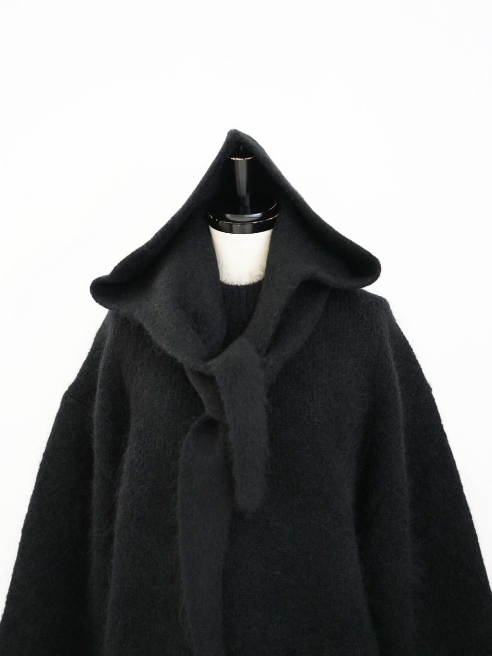 AMOMENTO HAIRY BALACLAVA SCARF / BLACK - n e p