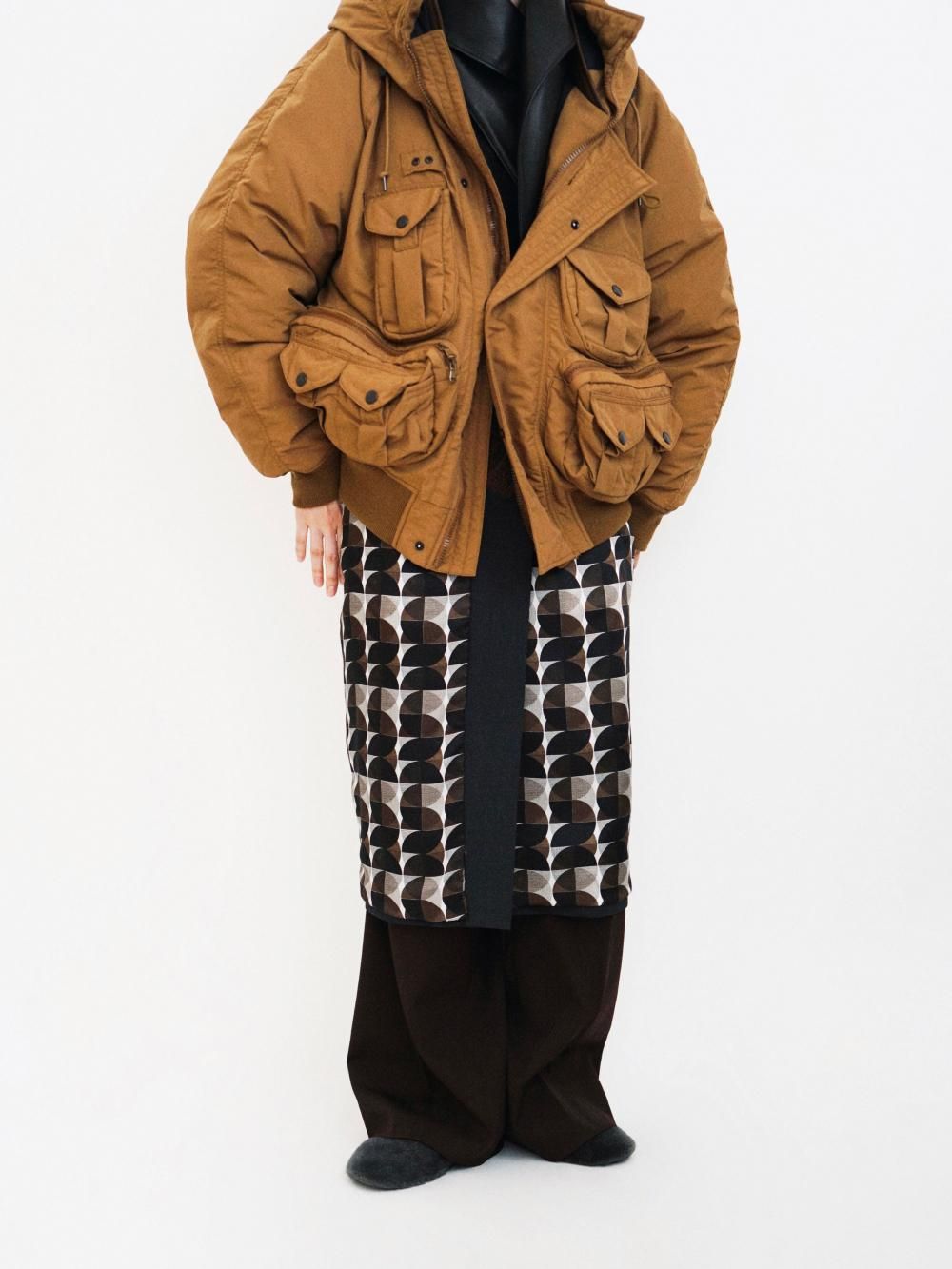 UNUSED DOWN JACKET / BROWN / 2