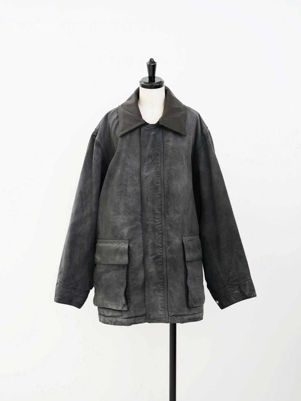 AURALEE PRODUCT DYED ORGANIC COTTON DUCK BLOUSON / 3