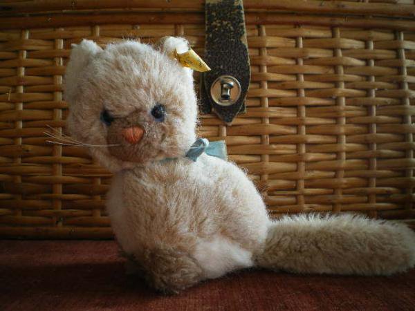 シュタイフ 猫 ぬいぐるみ アンティーク - おもちゃ/人形