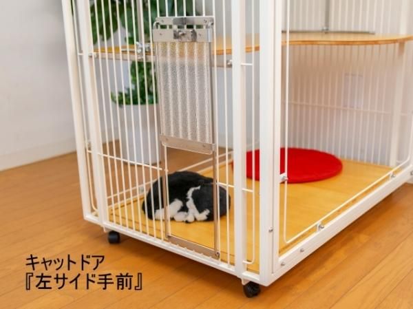 お急ぎセット］おしゃれな子猫用キャットケージ白 - 犬猫用