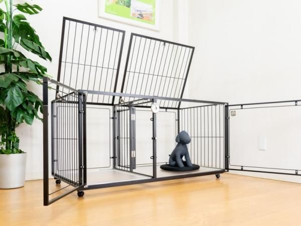 小型犬用幅130cmのオーダーケージ | トイレトレーニングしやすい仕切り