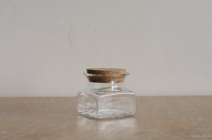 Signe Persson-Merin SWEDEN BodaNova Sill i kvadrat Glass Jar & Cork Lid / SIZE M-2 H8.5cm