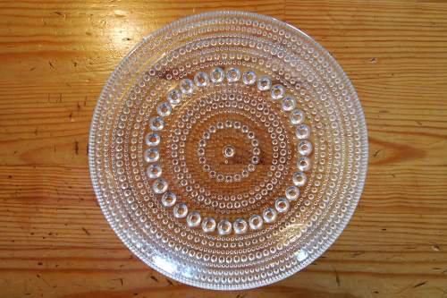 Nuutajarvi Kastehelmi clear plate 14cm ƥإ