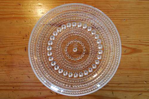 Nuutajarvi Kastehelmi clear plate 14cm ƥإ
