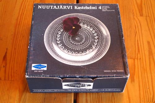 Nuutajarvi Kastehelmi clear plate 17cm Box ƥإ
