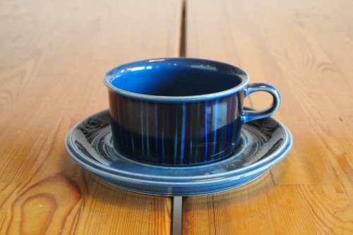 ARABIA Kosmos Blue Tea C&S/アラビア ブルーコスモス ティーカップ＆ソーサー