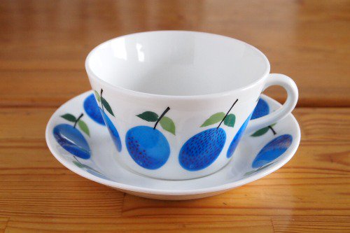 Gustavsberg Prunus Tea c&s/stig lindberg/グスタフスベリ プルヌス ティーカップ＆ソーサー