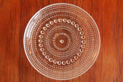Nuutajarvi ̡ Kastehelmi ƥإ 14cm Plate Clear/Oiva Toikka