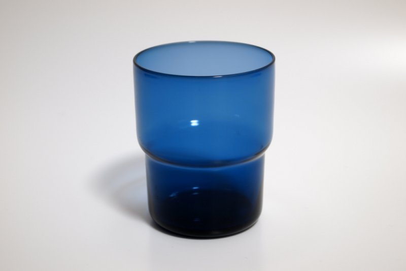 Nuutajarvi Saara Hopea Stacking glass #1718(S) Blue/ヌータヤルヴィ サーラ・ホペア /ara1-0725/北欧雑貨＆北欧食器 カフェ KUPPI