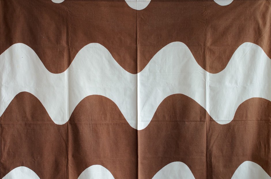 MARIMEKKO ޥå Lokki å Brown Vintage fabric 128 * 135/Maija Isola ޥ䡦