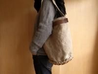 Linen cloth bucket basket