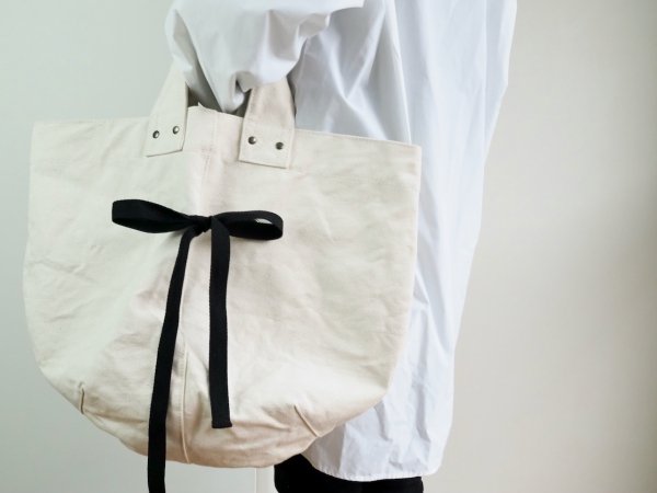 cotton canvas round TOTE BAG - ardem su o