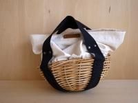 black herringboneroundbasket