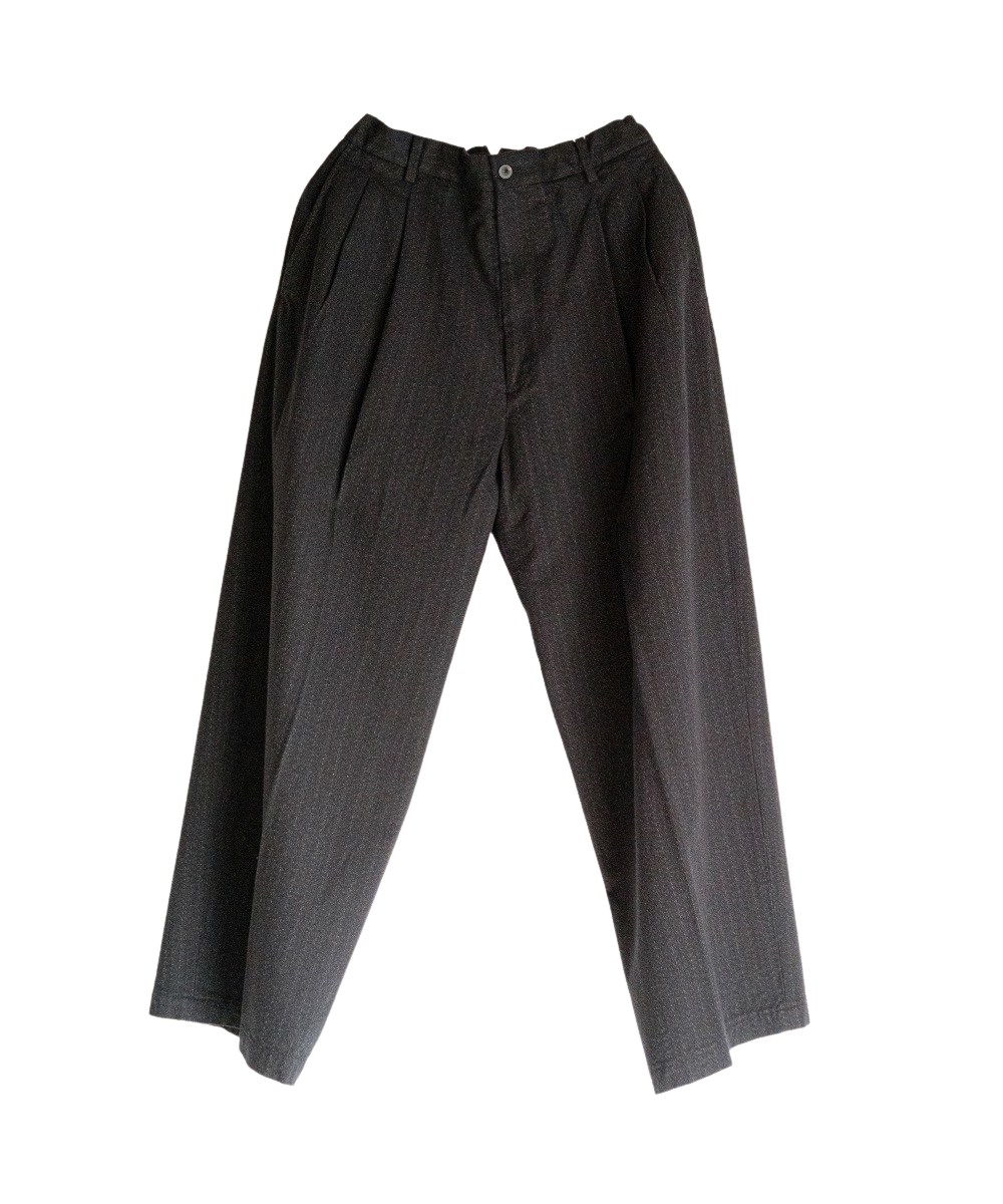 YOKO SAKAMOTO - WORK BAGGY TROUSERS - BLACK | BORDEAUX-BB4