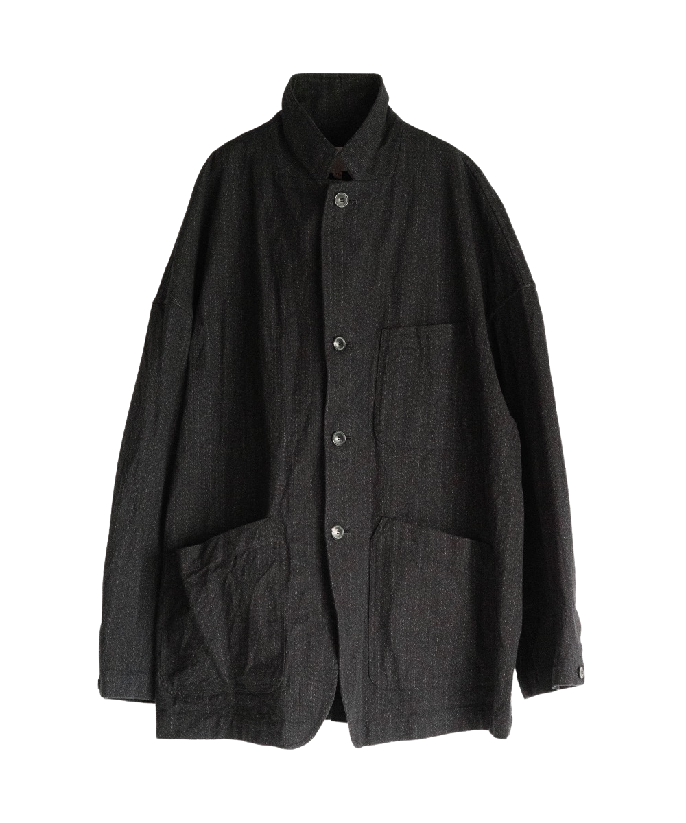 YOKO SAKAMOTO - WORK JACKET - BLACK | BORDEAUX-BB4