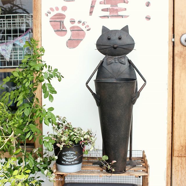 傘立て 猫 黒 アイアン インテリア 置物 - 雑貨通販｜zakka Petanko