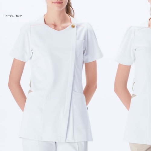 【ナガイレーベン 】女性用チュニック（LX3732）女性らしいデザインのチュニック白衣