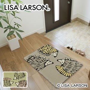 リサ・ラーソン（Lisa Larson）玄関マット なかよしハリネズミ【おしゃれ/北欧インテリア】の商品画像