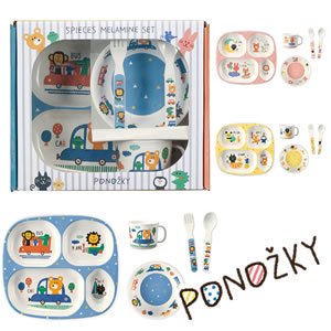 デコレ（DECOLE）PONOZKY メラミンランチ 5pcsギフトセット【子供用食器】の商品画像