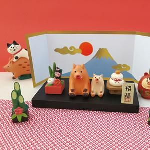 デコレ(DECOLE)コンコンブル 猪突にゃー進【お正月/置物 デコレ(DECOLE)コンコンブル 猪突にゃー進【お正月/置物