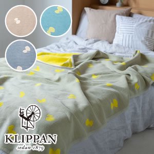 クリッパン（KLIPPAN）コットンブランケット CHOUCHO シングル W140×L180cm【北欧雑貨】の商品画像