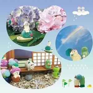 コンコンブル まとめ売り あじさい猫など18点 おまけ1点 デコレ（DECOLE）コンコンブル あじさい猫【置物/ディスプレイ
