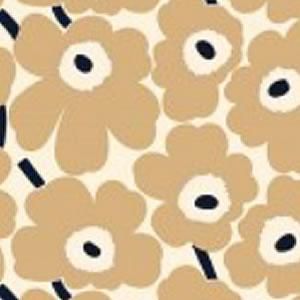 マリメッコ Marimekko テーブルクロス 生地 ピエニウニッコ Pieni Unikko ベージュ 撥水加工 10cm単位販売 北欧ラグ 人気北欧生地 おしゃれな北欧カーテン通販 Puolukka