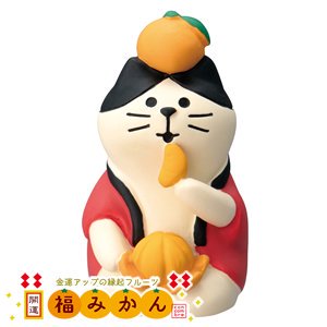 デコレ（DECOLE）コンコンブル 福みかん 柑橘満喫猫【置物】の商品画像