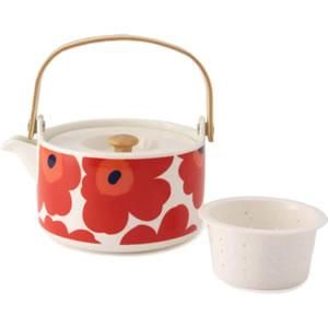 マリメッコ ウニッコ（Unikko）ティーポット 700ml レッド【食器