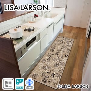リサ・ラーソン（Lisa Larson）キッチンマット スケッチ【おしゃれ/北欧インテリア】の商品画像