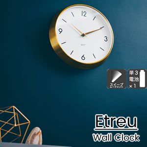 掛け時計 エトル（Etreu）【北欧/木製/インテリア】の商品画像