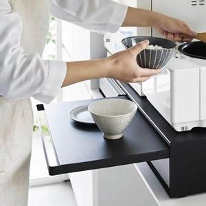 12月31日迄　ツーウェイキッチン家電下引き出し&スライドテーブル W80 tower】 ツーウェイ キッチン家電下引き出し&スライドテーブル