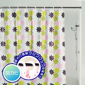 シャワーカーテン ガーデン 各サイズ【防カビ/浴室用】の商品画像