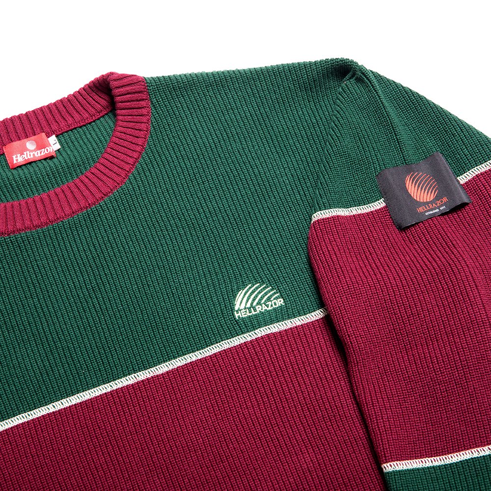 ヘルレイザー HELLRAZOR Big Stripe Crew Knit｜Delicious[デリシャス