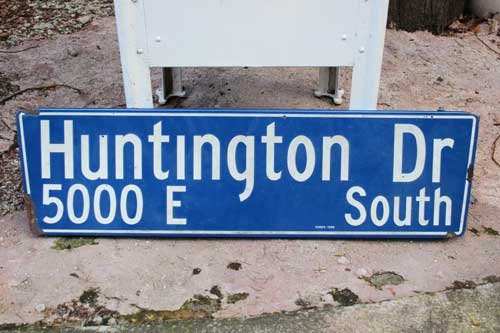 アメリカ道路標識 Huntington Dr(ハンティントン ドライブ） - 鎌倉