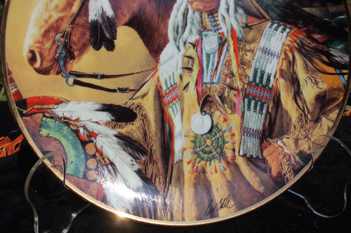 フランクリン・ミント インディアン 絵皿 - 鎌倉 アメリカン雑貨 アンティーク ヴィンテージ「アメ車庫」
