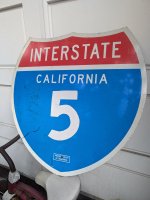 Vintage カリフォルニアハイウェイロードサイン『INTERSTATE5号線』 - 鎌倉 アメリカン雑貨 アンティーク ヴィンテージ「アメ車庫」