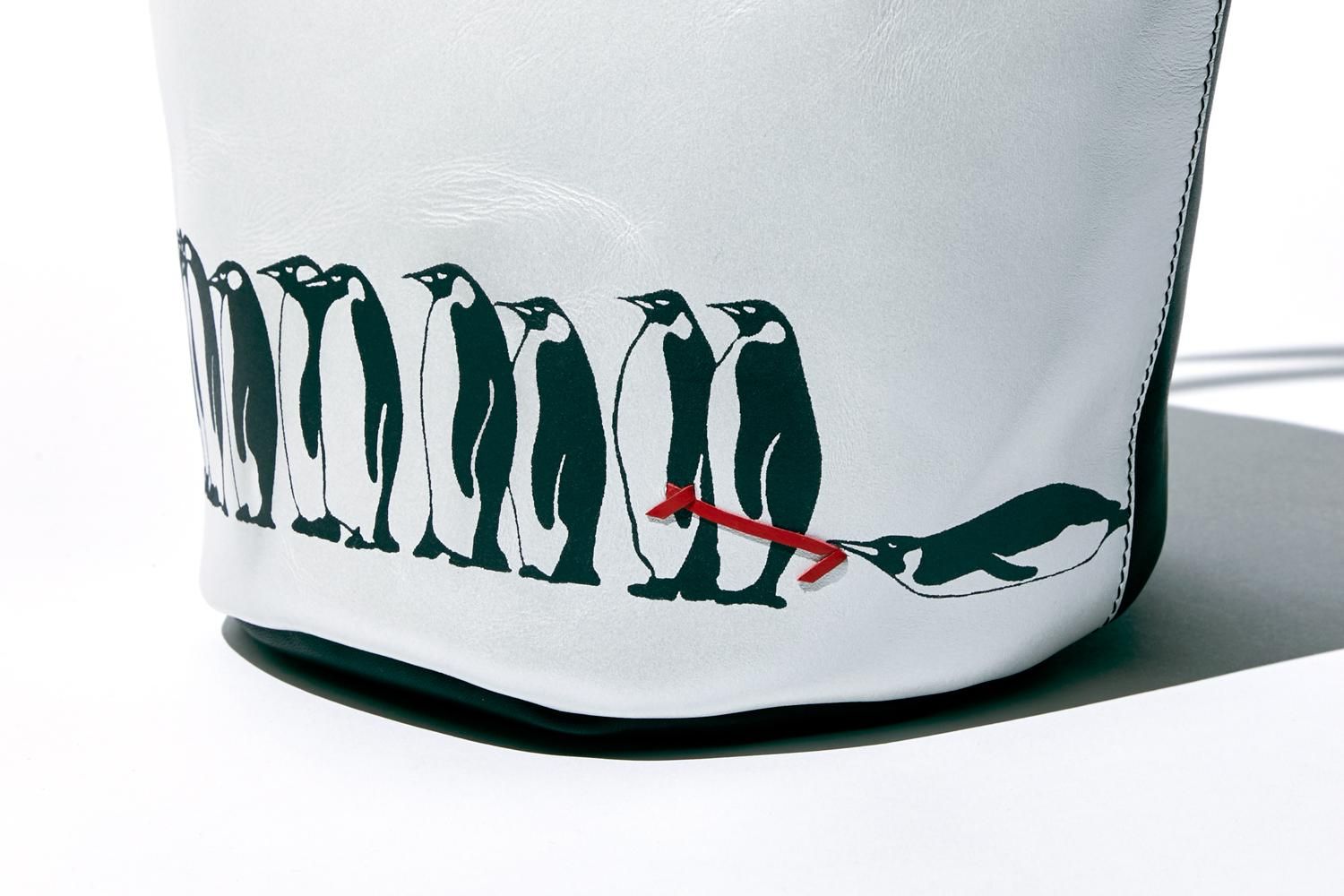 Animal mini bucket（ミニバケツ）ペンギン - バッグ 革鞄 革