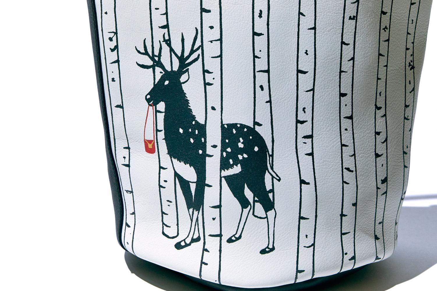 Animal mini bucket（ミニバケツ）エゾシカ - バッグ 革鞄 革小物 永嶺