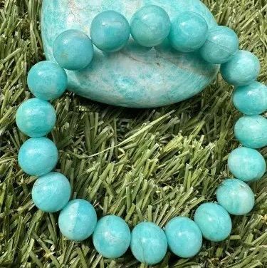 貴蛇紋石ブレスレット 12コマ GEMMOVE 貴蛇紋石ブレスレット 12コマ 箱